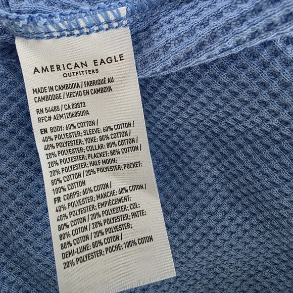 American Eagle Women’s Oversized Half-Zip Blue Sweatshirt Size XS/S NWT - Picture 10 of 10